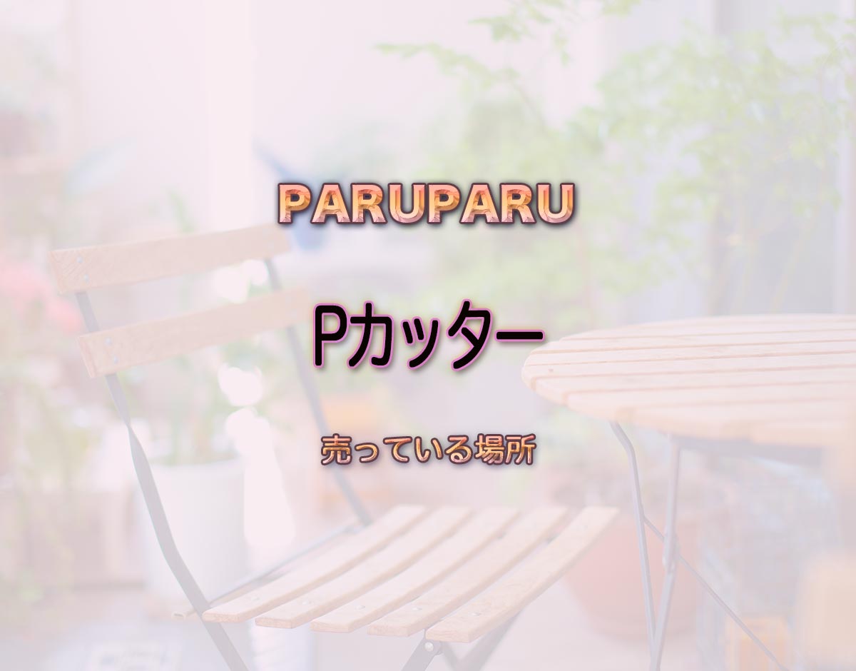 「Pカッター」はどこで売ってる？