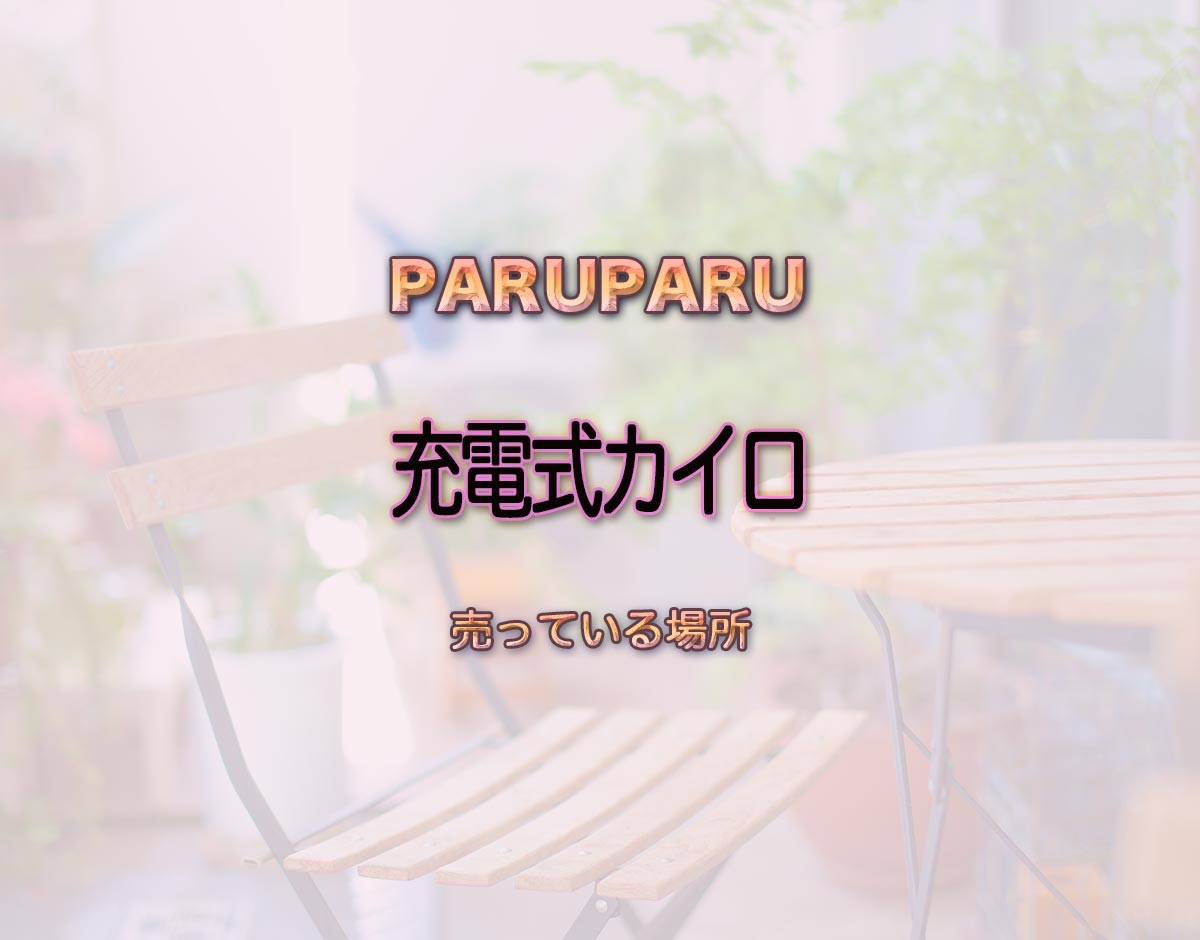 「充電式カイロ」はどこで売ってる？