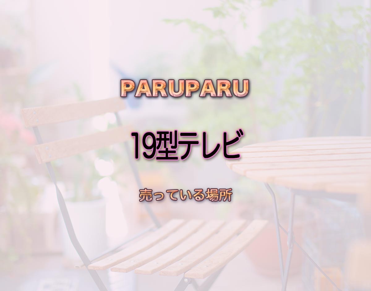 「19型テレビ」はどこで売ってる？