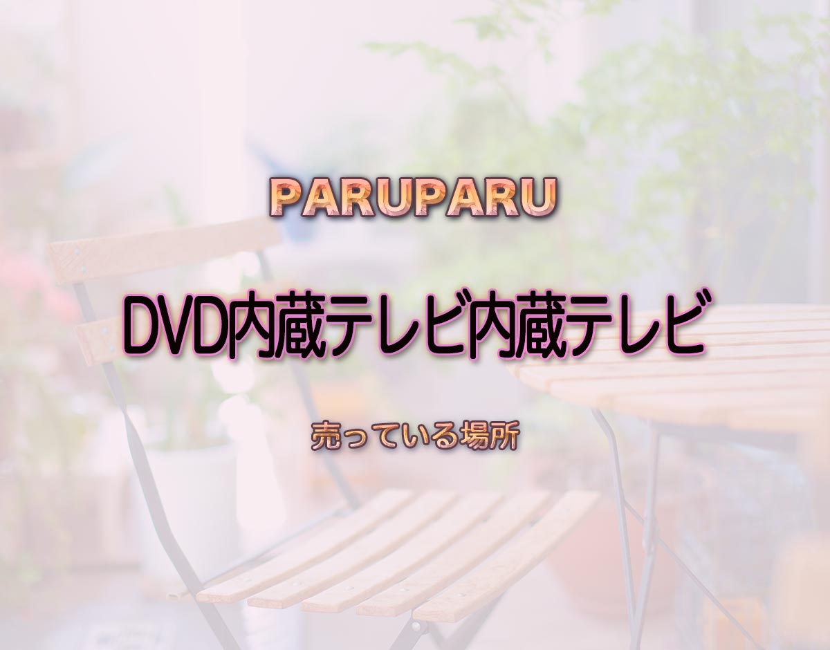 「DVD内蔵テレビ内蔵テレビ」はどこで売ってる？