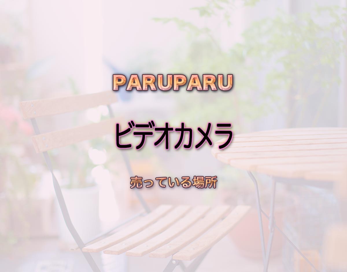 「ビデオカメラ」はどこで売ってる？