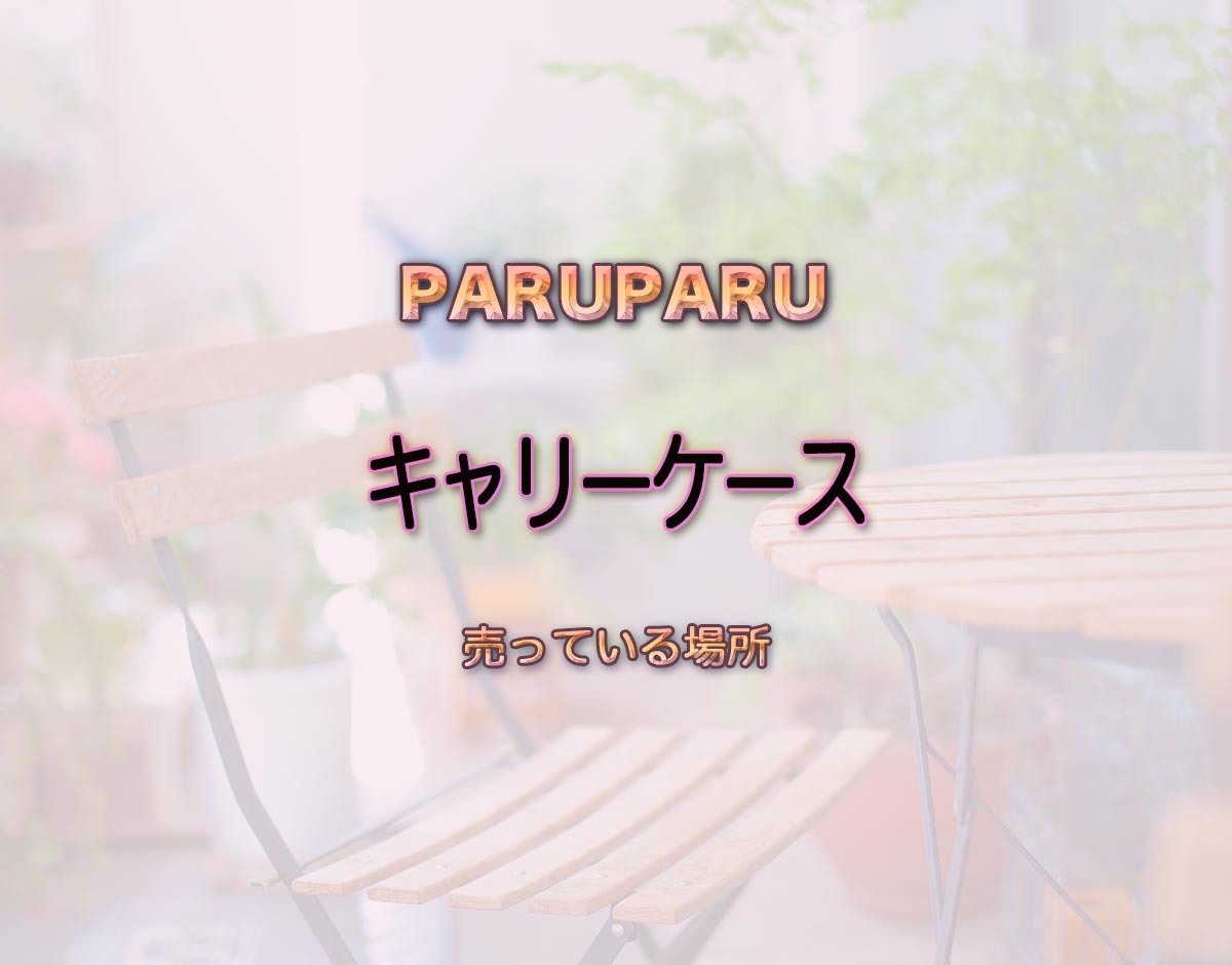 「キャリーケース」はどこで売ってる？