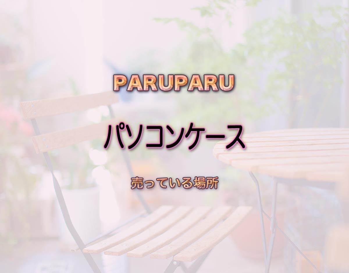 「パソコンケース」はどこで売ってる？