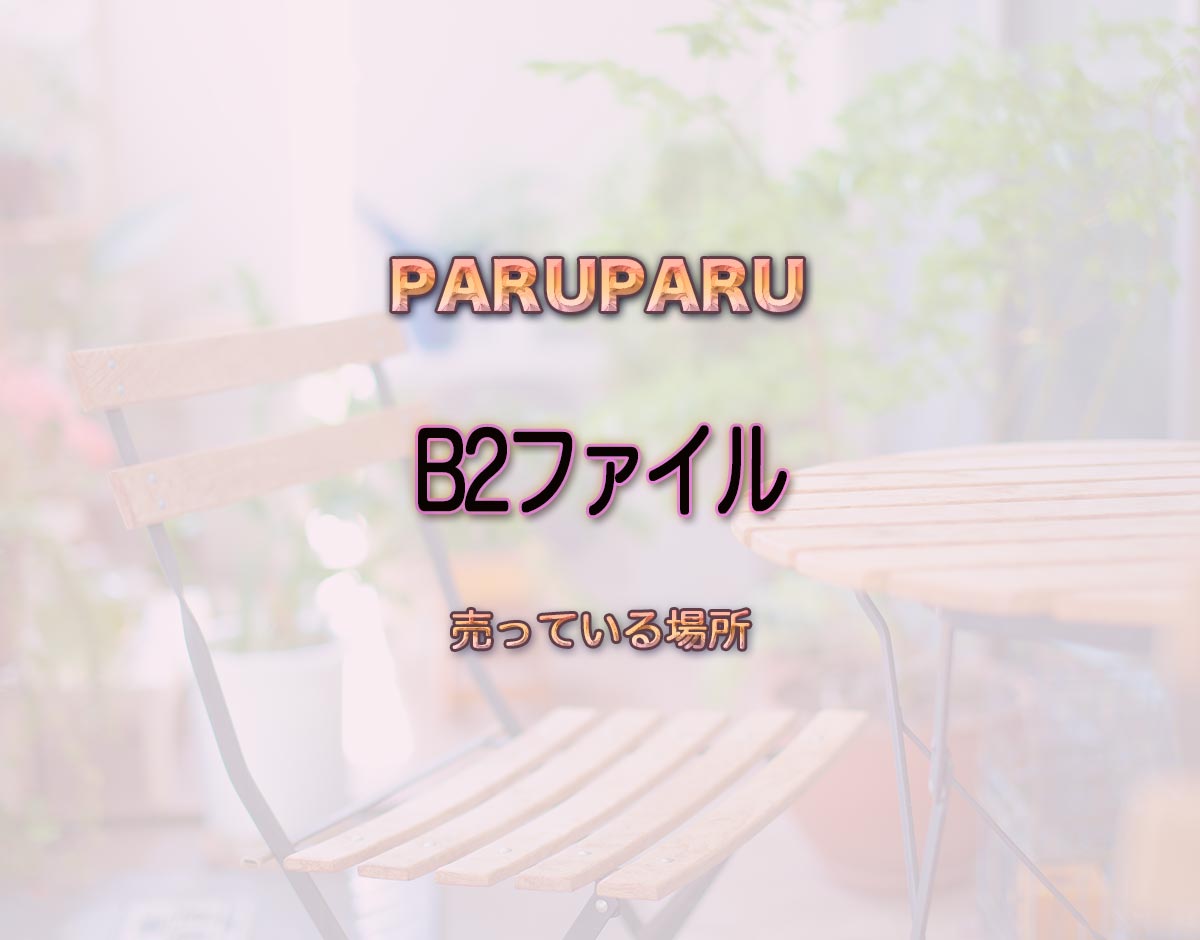 「B2ファイル」はどこで売ってる？