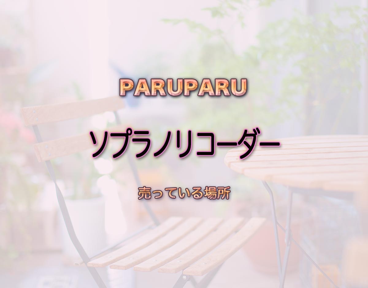 「ソプラノリコーダー」はどこで売ってる？