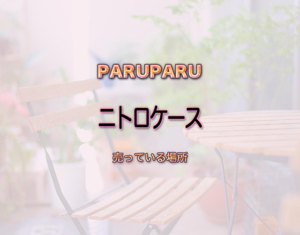 「ニトロケース」はどこで売ってる？